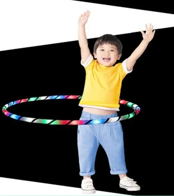 Sport Hoop lose gewicht materiel sport fitness hoop ausrüstung yoga Kreis 90CM 7 Farbe aro LED Blinkt Sport körper gebäude ring