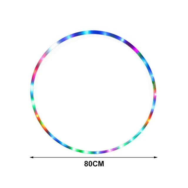 Sport Hoop lose gewicht materiel sport fitness hoop ausrüstung yoga Kreis 90CM 7 Farbe aro LED Blinkt Sport körper gebäude ring
