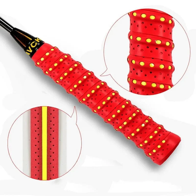 10 Stück Anti-Rutsch-Schweißbänder Tennisschläger-Griffband Badminton Grip Padel Over Sportband über Griff für Schläger Strandtennis