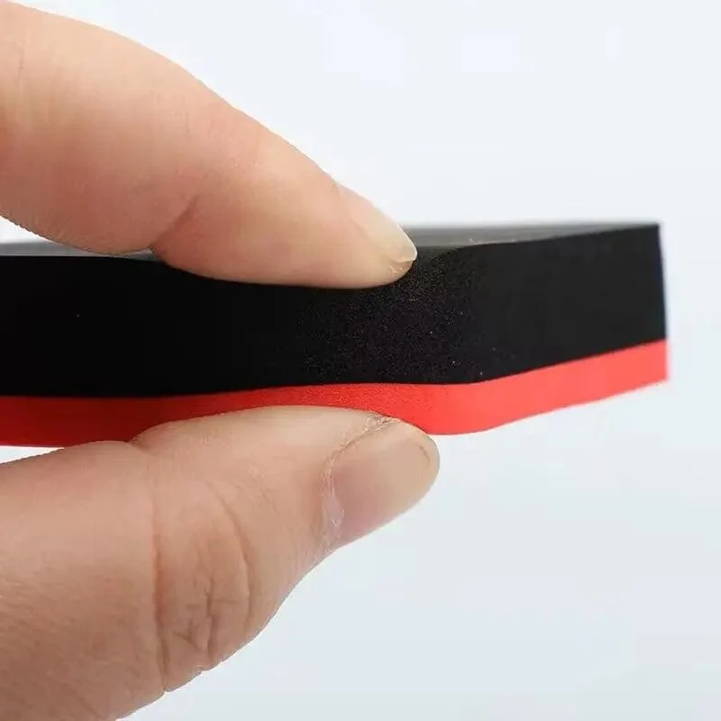 Tischtennisschläger-Gummi-Reinigungsmittel, Schwamm zum Abwischen von Gummi-Baumwolle, hoher Dichte, roter schwarzer Schwamm, der weich und ohne Verschlackung abwischt