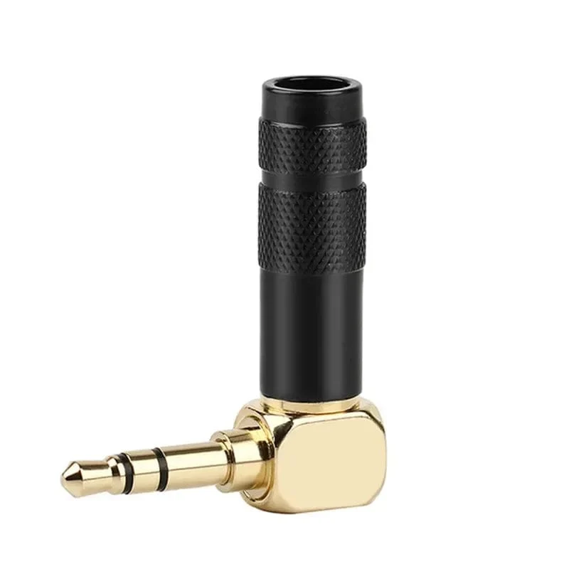 Jack 3.5 mm 90 Grad zum Löten 1/8 Zoll 3- und 4-poliger Kopfhörerstecker Audioanschluss rechtwinklig vergoldet 3.5 Verbraucherelektronik