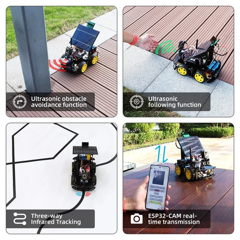 ESP32 Automatisierungsroboter-Kits für Arduino Solar Charging Meistverkaufte Unterhaltungselektronik Künstliche Intelligenz Smart Robot Kit