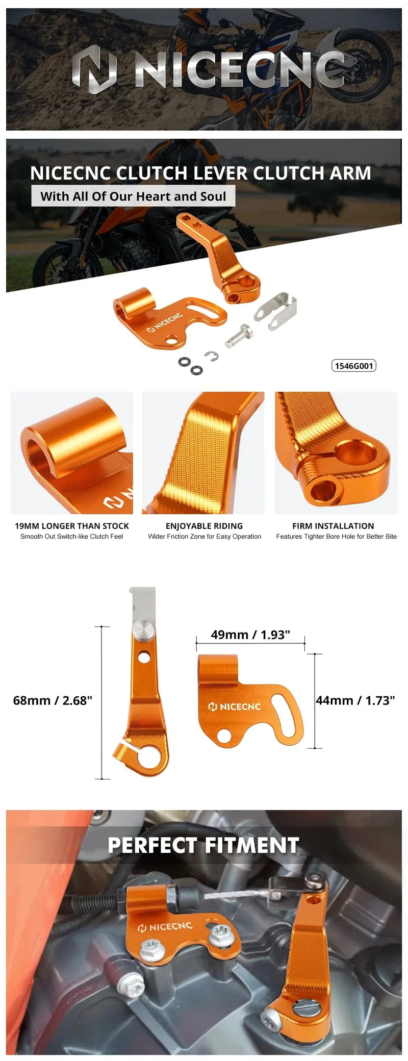 CNC Aluminium Motorrad Ein Finger Kupplung Hebel Kupplung Arm Für KTM 790 Duke Abenteuer R 2019-2020 890 Duke Abenteuer/R 2021-2023