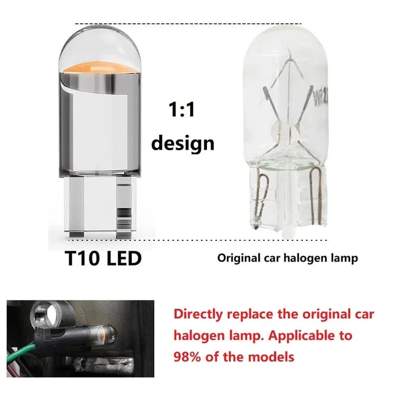 10 stücke T10 W5W WY5W 12V COB Led-lampe Auto Lichter Signal Lampe für Volkswagen golf 4 5 6 7 POLO Tiguan PASSAT TOURAN Scirocco KÄFER