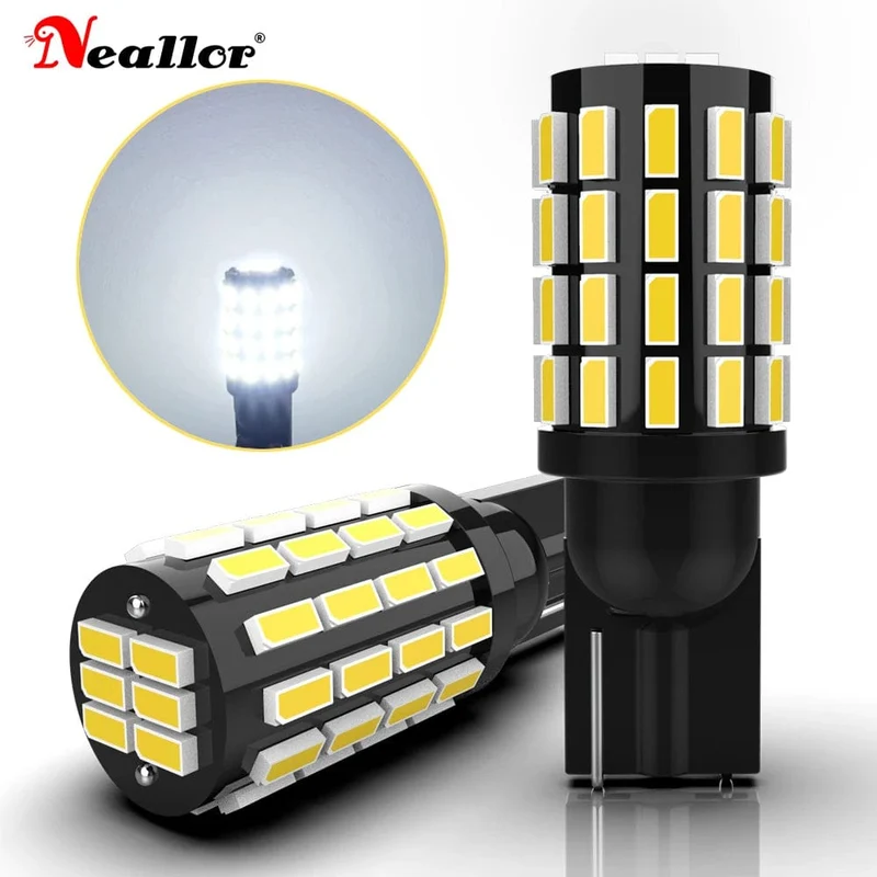 2x Hochleistungs-W5W T10 194 168 LED Canbus extrem helle 54 SMD 3014 Chip-Glühbirnen für Einparkhilfe, Rückfahrkamera, breite Lichter 2821 2825