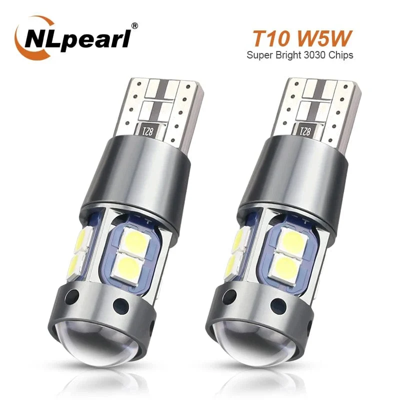 NLpearl 2x Signal Lampe T10 W5W Led Canbus Birne 12V 10SMD 3030 Chips W5W LED 168 194 Auto Keil parkplatz Licht Lesen Dome Licht