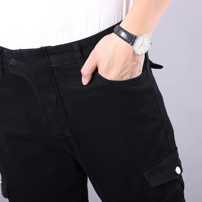 Klassische Herren-Motorradjeans, Outdoor-Reithose mit Schutzausrüstung, Moto-Jeans, Knieschützer, abnehmbare Motorradhose
