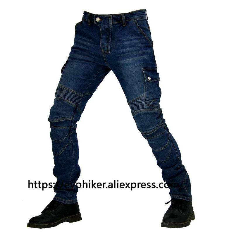 Aramid Motorradhose Moto Jeans Herren Motocross Hose + Protektoren Protektoren