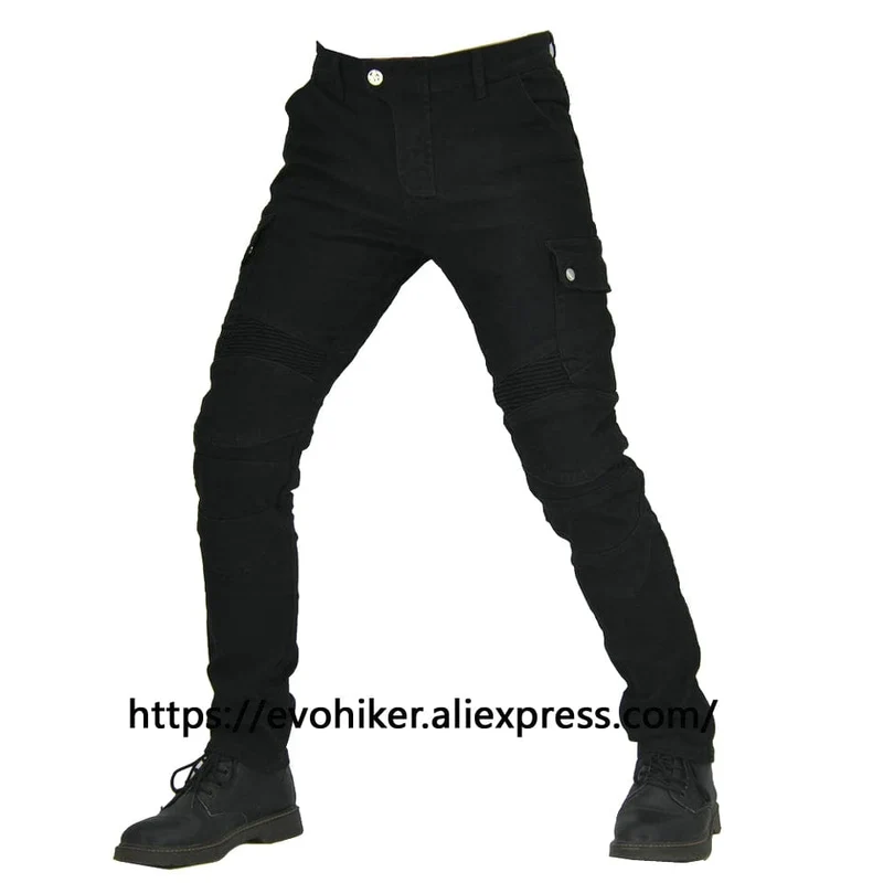 Aramid Motorradhose Moto Jeans Herren Motocross Hose + Protektoren Protektoren