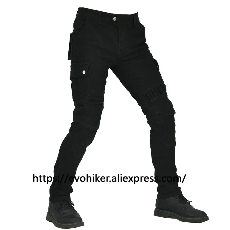 Aramid Motorradhose Moto Jeans Herren Motocross Hose + Protektoren Protektoren