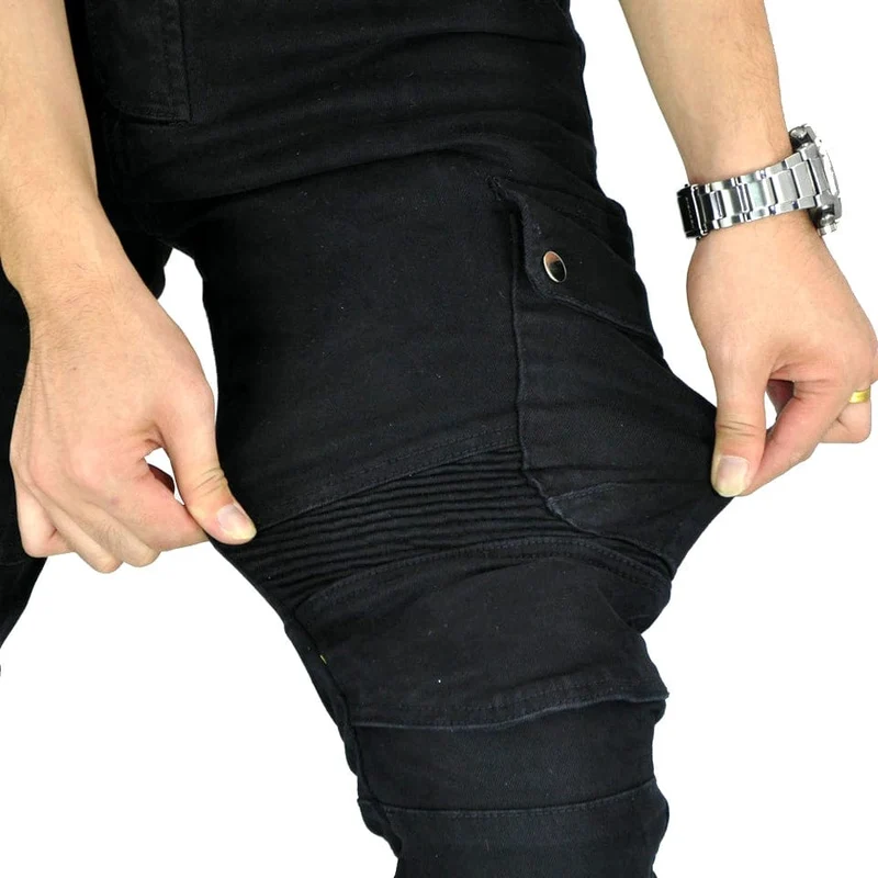 Aramid Motorradhose Moto Jeans Herren Motocross Hose + Protektoren Protektoren
