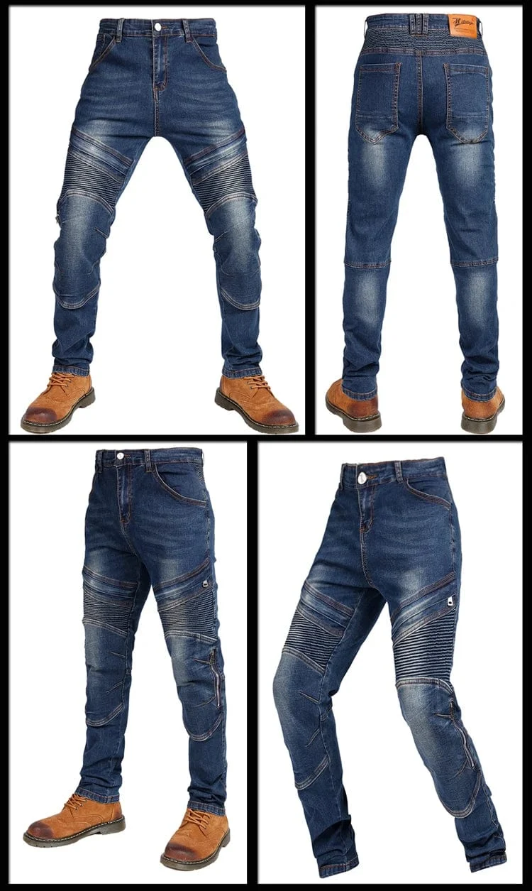 Aramid Motorradhose Moto Jeans Herren Motocross Hose + Protektoren Protektoren