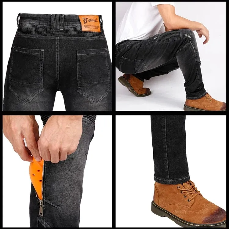 Aramid Motorradhose Moto Jeans Herren Motocross Hose + Protektoren Protektoren