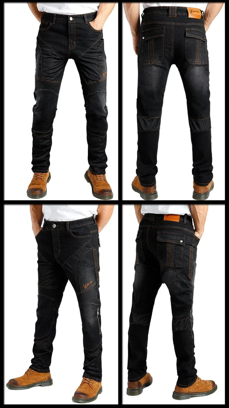 Aramid Motorradhose Moto Jeans Herren Motocross Hose + Protektoren Protektoren
