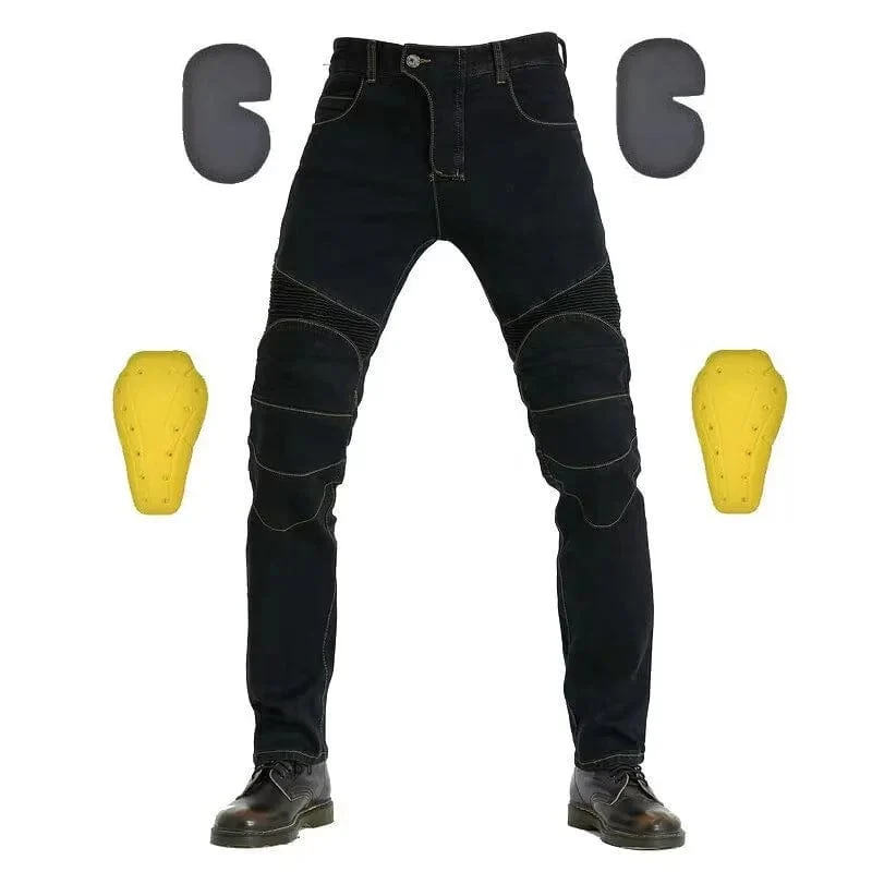 Männer Jeans Stickerei Motorrad Hosen Pantalon Motocross Gürtel Schutz Ausrüstung Motorrad Führerschein Prüfung Motos Jeans