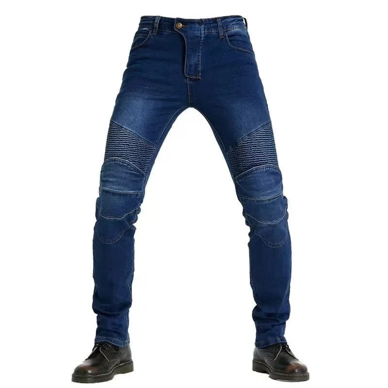 Männer Jeans Stickerei Motorrad Hosen Pantalon Motocross Gürtel Schutz Ausrüstung Motorrad Führerschein Prüfung Motos Jeans