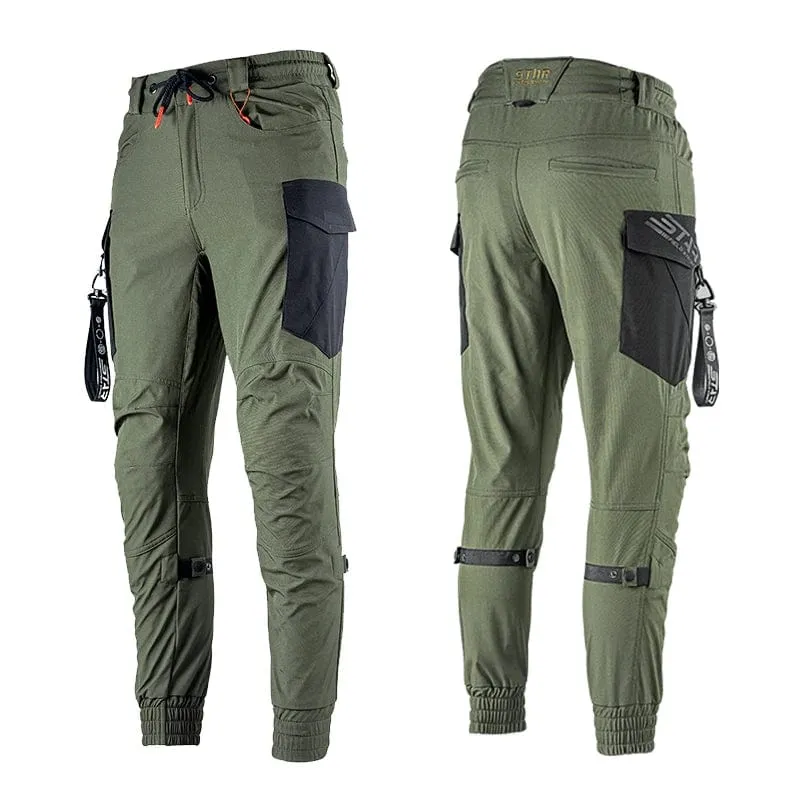 Star Field Knight Motorradhose Sommer Atmungsaktive CE-Schutzpanzerung Schwarz Armeegrün Herren Motorradhose