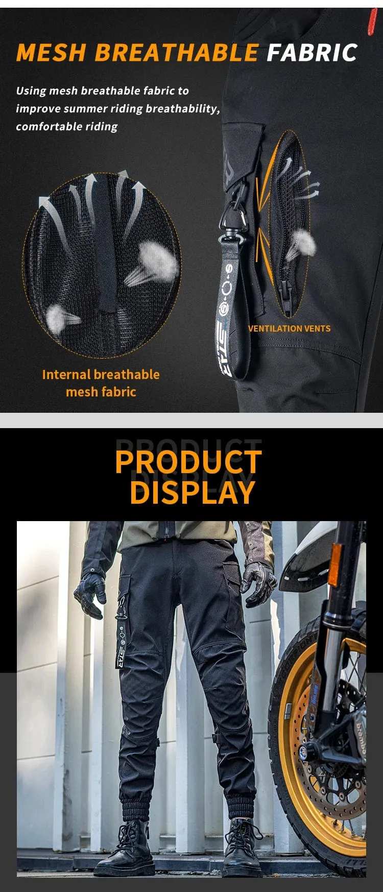 Star Field Knight Motorradhose Sommer Atmungsaktive CE-Schutzpanzerung Schwarz Armeegrün Herren Motorradhose