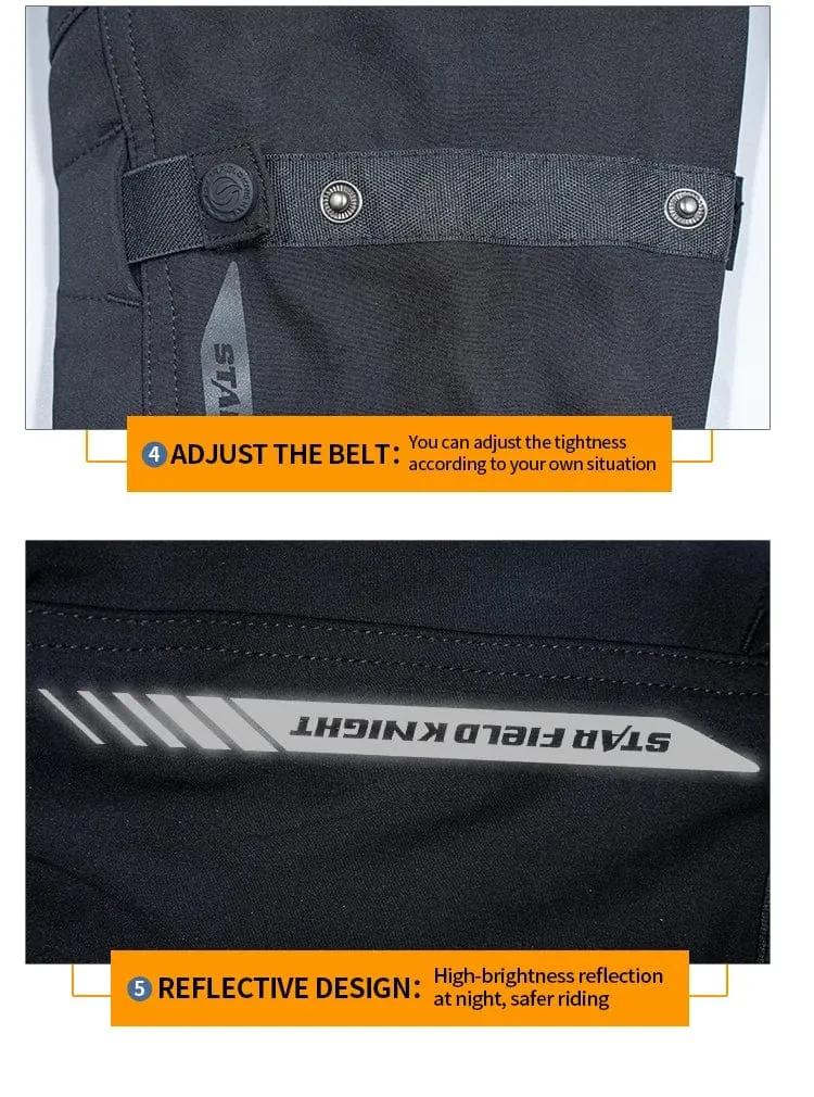 Star Field Knight Motorradhose Sommer Atmungsaktive CE-Schutzpanzerung Schwarz Armeegrün Herren Motorradhose