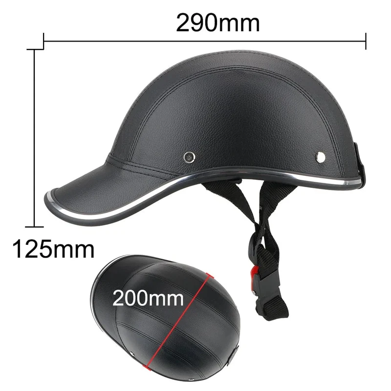LEEPEE Für Cafe Racer Chopper Roller Sicherheit Harte Hut Halbe Gesicht Vintage Sommer Kappe Motorrad Halb Helm Baseball Kappe Stil