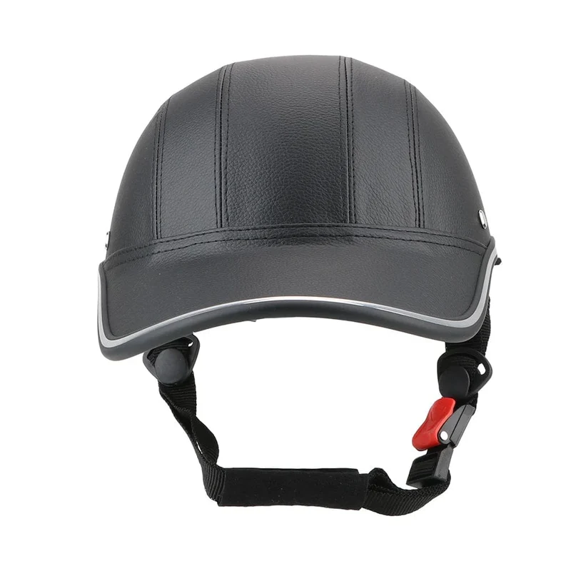 LEEPEE Für Cafe Racer Chopper Roller Sicherheit Harte Hut Halbe Gesicht Vintage Sommer Kappe Motorrad Halb Helm Baseball Kappe Stil