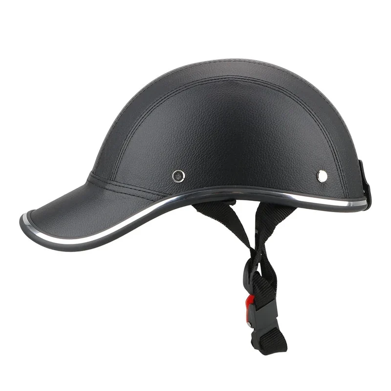 LEEPEE Für Cafe Racer Chopper Roller Sicherheit Harte Hut Halbe Gesicht Vintage Sommer Kappe Motorrad Halb Helm Baseball Kappe Stil