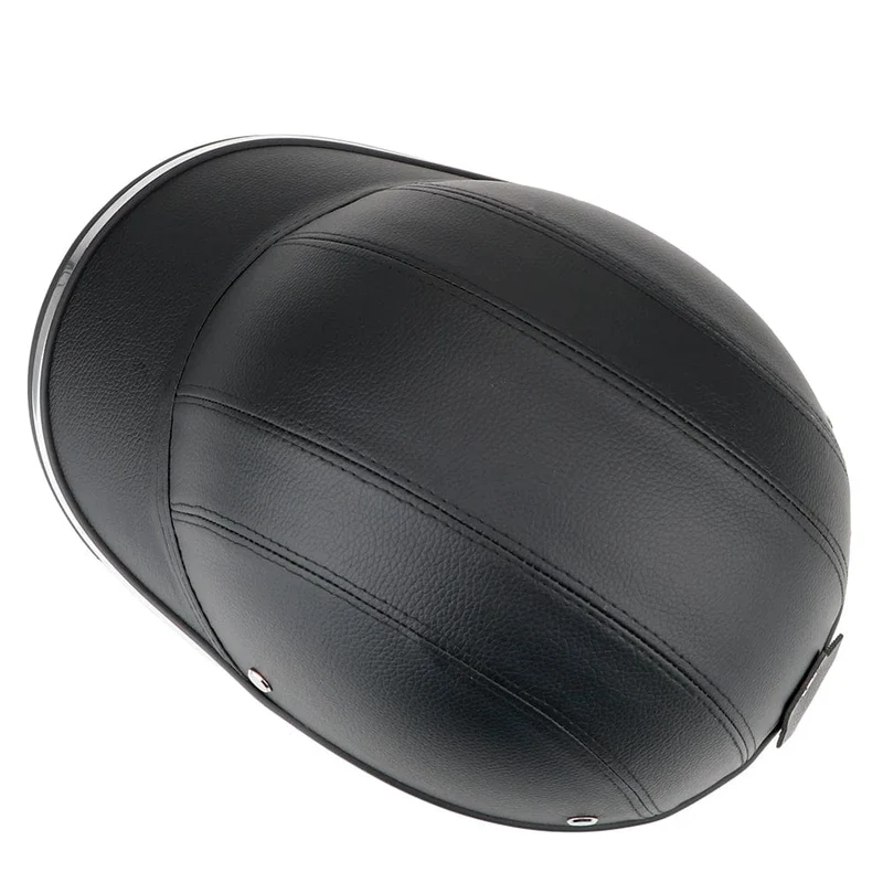 LEEPEE Für Cafe Racer Chopper Roller Sicherheit Harte Hut Halbe Gesicht Vintage Sommer Kappe Motorrad Halb Helm Baseball Kappe Stil