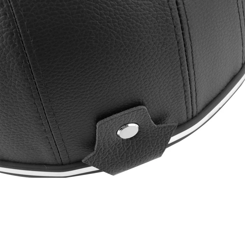 LEEPEE Für Cafe Racer Chopper Roller Sicherheit Harte Hut Halbe Gesicht Vintage Sommer Kappe Motorrad Halb Helm Baseball Kappe Stil