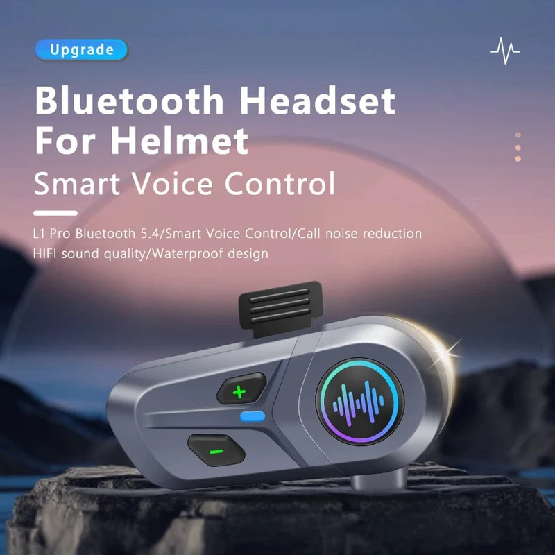 Intelligente Sprachsteuerung BT 5.4 Motorradhelm-Headset Kabelloses Wecken durch Sprachsteuerung Anruf Telefon Kopfhörer Musik-Player