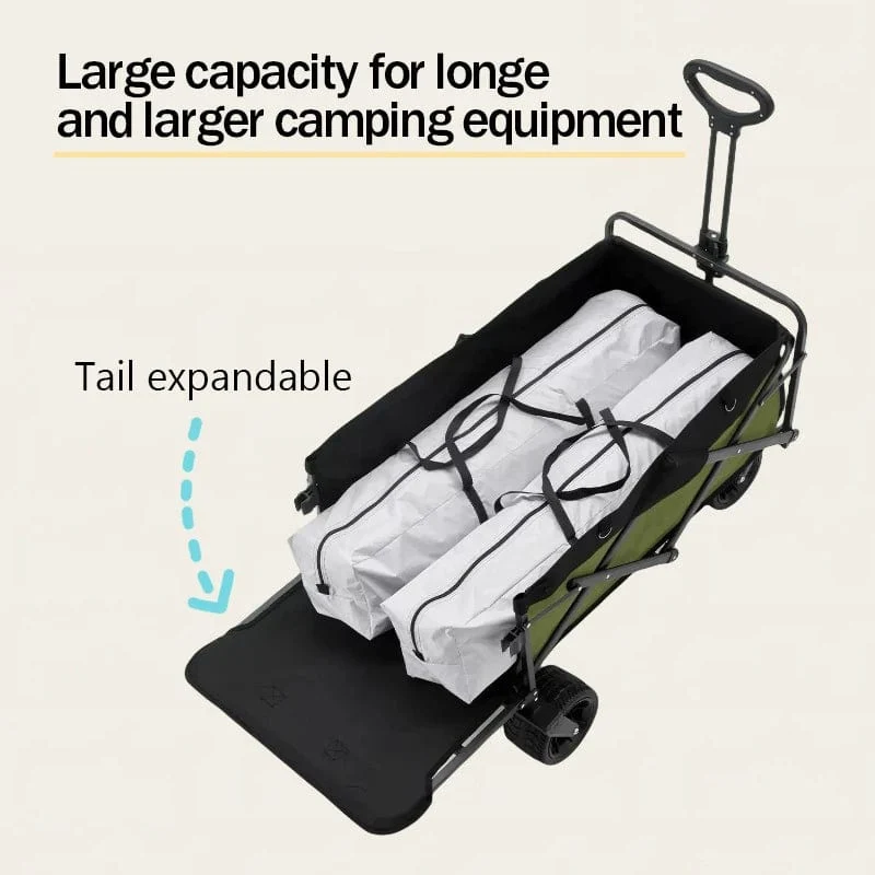Trolley-Klappwagen mit Rädern, faltbarer Campingwagen, tragbarer Einkaufswagen für den Außenbereich, Dolly-Handwagen, Wagenkorbwagen
