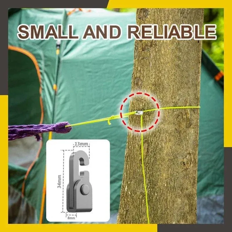 Selbstsichernde Haken mit Seil, automatischer Verriegelungshaken, multifunktional, frei von Knoten, schnell fester, sicherer Haken für den Außenbereich, Campingausrüstung