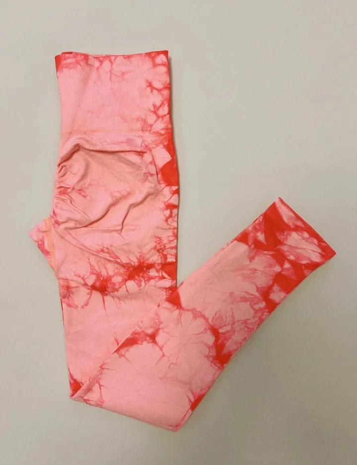 Frauen Tiedye Gym Leggings Nahtlose Yoga Hosen Scrunch Sport Fitness Strumpfhosen Hohe Taille Workout Training Leggins Drop Verschiffen