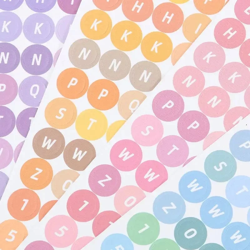 4 Blatt Kawaii Alphabet Buchstaben Aufkleber Koreanisches Briefpapier DIY Scrapbooking Planer Notebook Journal Dekoration Bürobedarf
