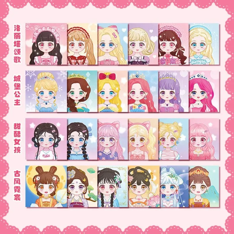 1PCS Umstellung Aufkleber Handbuch Handbuch Guka Aufkleber Prinzessin Spielzeug Buch Mädchen Kind Schöne Puppe Kleid Bis