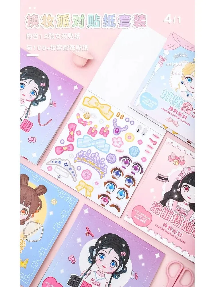 1PCS Umstellung Aufkleber Handbuch Handbuch Guka Aufkleber Prinzessin Spielzeug Buch Mädchen Kind Schöne Puppe Kleid Bis