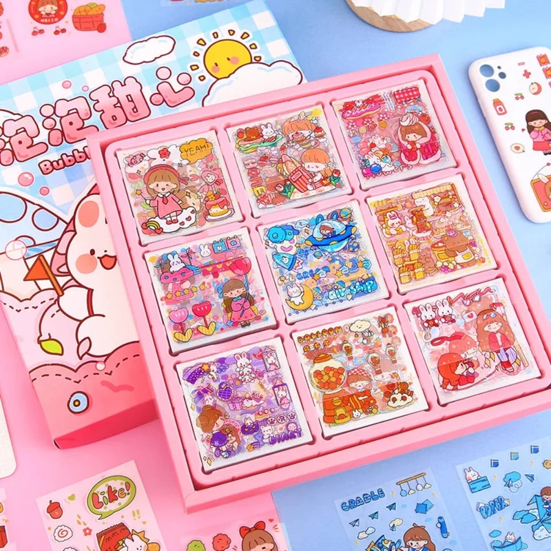 Mr. Paper 50 Stück wasserdichte PET-Cartoon-Aufkleber, süße Aufkleber für Kinder, Handbuch, Dekoration, Kawaii-Aufkleber, koreanisches Schreibwaren