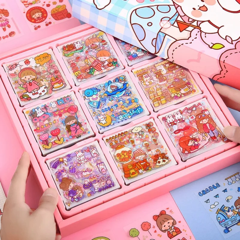 Mr. Paper 50 Stück wasserdichte PET-Cartoon-Aufkleber, süße Aufkleber für Kinder, Handbuch, Dekoration, Kawaii-Aufkleber, koreanisches Schreibwaren