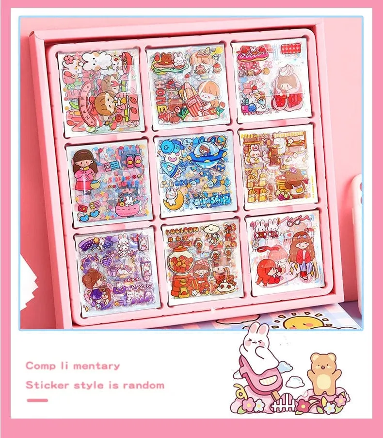 Mr. Paper 50 Stück wasserdichte PET-Cartoon-Aufkleber, süße Aufkleber für Kinder, Handbuch, Dekoration, Kawaii-Aufkleber, koreanisches Schreibwaren
