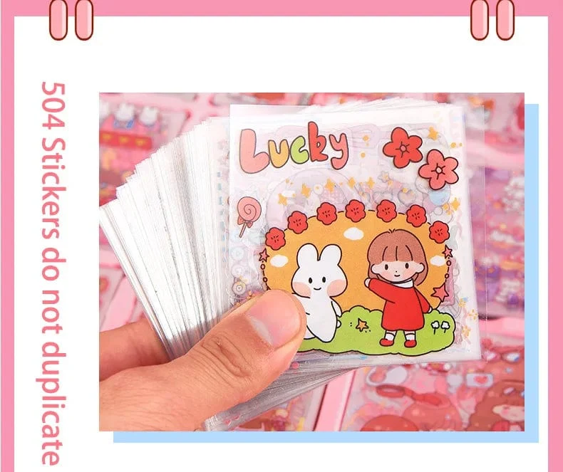 Mr. Paper 50 Stück wasserdichte PET-Cartoon-Aufkleber, süße Aufkleber für Kinder, Handbuch, Dekoration, Kawaii-Aufkleber, koreanisches Schreibwaren