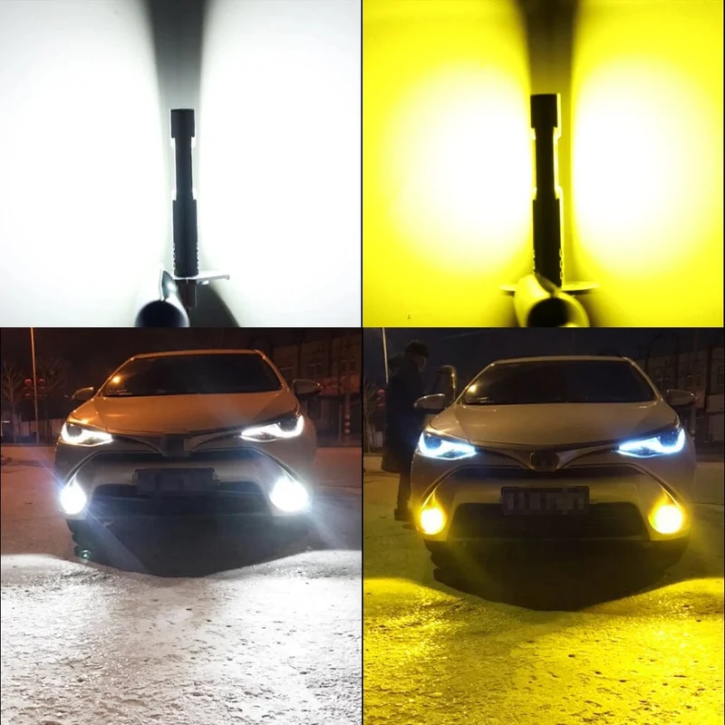 30000LM H1 LED-Scheinwerfer 100W Mini Canbus H3 Led für Autoscheinwerfer Lüfterloses Licht Autodiode Nebelscheinwerfer 6000K Weiß 3000K Gelb