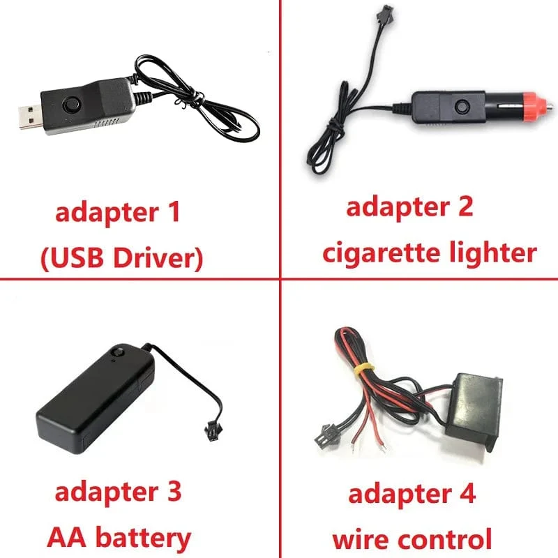 Auto LED Streifen EL Draht Seil Rohr USB Schalter Zigarette Auto Umgebungs Licht Neon Licht Girlande Dekoration Flexible Led Rohr Auto Led