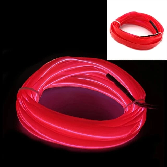 Auto LED Streifen EL Draht Seil Rohr USB Schalter Zigarette Auto Umgebungs Licht Neon Licht Girlande Dekoration Flexible Led Rohr Auto Led