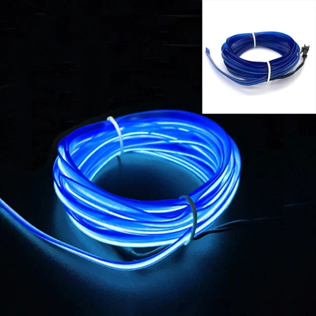 Auto LED Streifen EL Draht Seil Rohr USB Schalter Zigarette Auto Umgebungs Licht Neon Licht Girlande Dekoration Flexible Led Rohr Auto Led