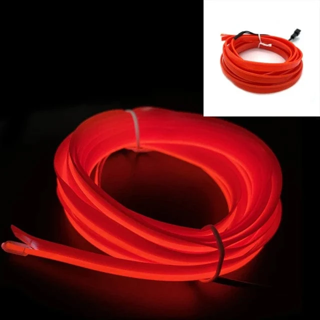 Auto LED Streifen EL Draht Seil Rohr USB Schalter Zigarette Auto Umgebungs Licht Neon Licht Girlande Dekoration Flexible Led Rohr Auto Led