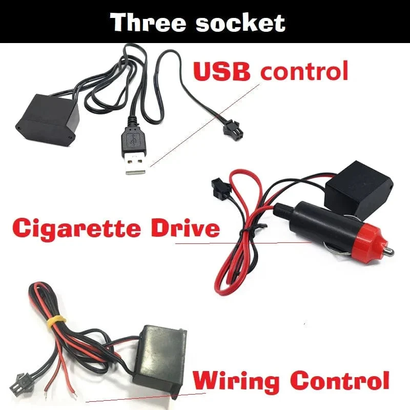 Auto LED Streifen EL Draht Seil Rohr USB Schalter Zigarette Auto Umgebungs Licht Neon Licht Girlande Dekoration Flexible Led Rohr Auto Led