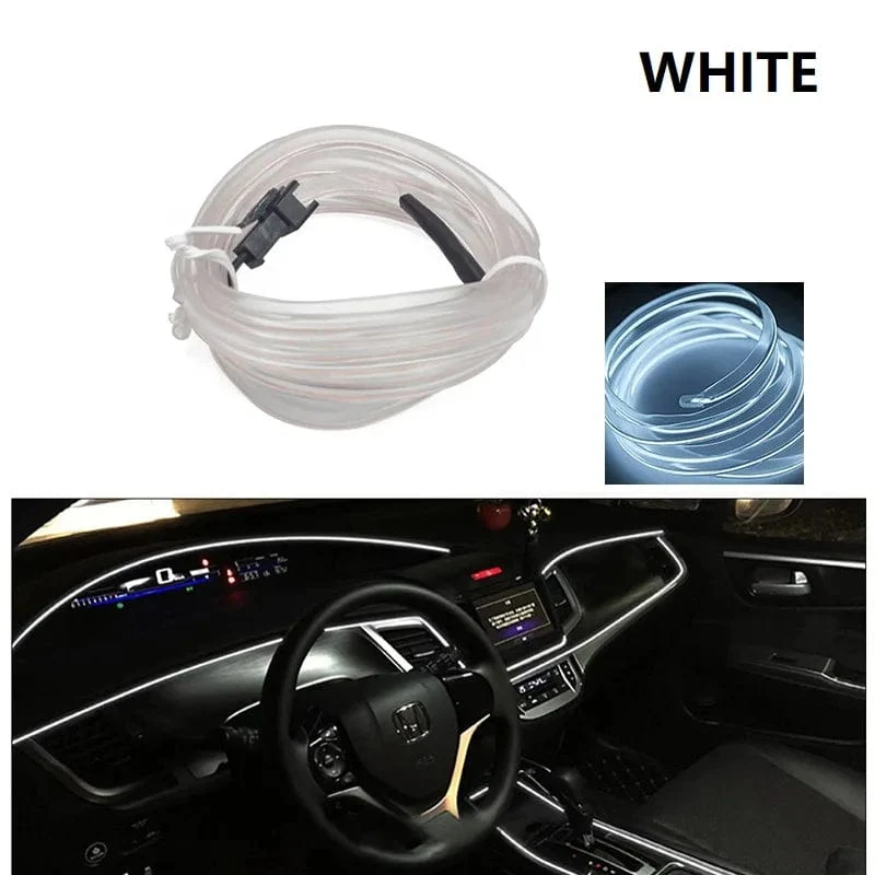 Auto LED Streifen EL Draht Seil Rohr USB Schalter Zigarette Auto Umgebungs Licht Neon Licht Girlande Dekoration Flexible Led Rohr Auto Led