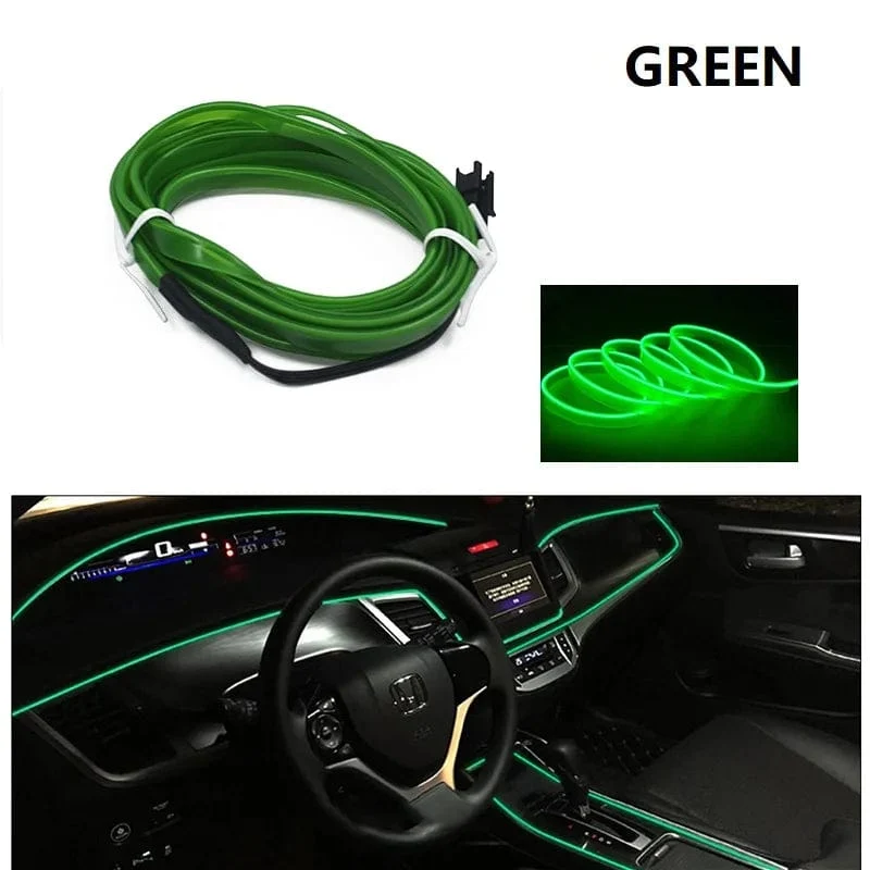 Auto LED Streifen EL Draht Seil Rohr USB Schalter Zigarette Auto Umgebungs Licht Neon Licht Girlande Dekoration Flexible Led Rohr Auto Led