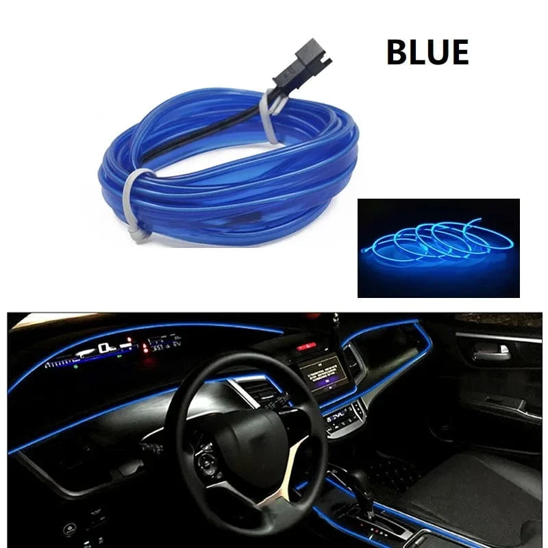 Auto LED Streifen EL Draht Seil Rohr USB Schalter Zigarette Auto Umgebungs Licht Neon Licht Girlande Dekoration Flexible Led Rohr Auto Led
