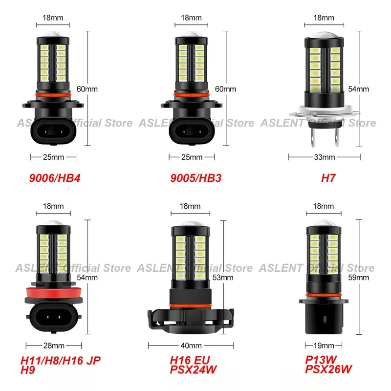 2x Auto Nebel Lampe H11 Led Lampe H7 9005 HB3 9006 HB4 H9 H8 H16 PSX24W PSX26W P13W Weiß Eis Blau Nebel glühbirne Nicht für Scheinwerfer