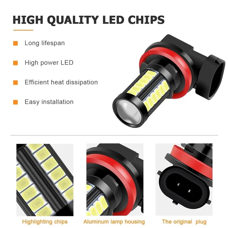 2x Auto Nebel Lampe H11 Led Lampe H7 9005 HB3 9006 HB4 H9 H8 H16 PSX24W PSX26W P13W Weiß Eis Blau Nebel glühbirne Nicht für Scheinwerfer